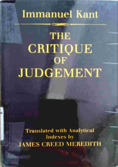 THE CRITIQUE OF JUDGMENT