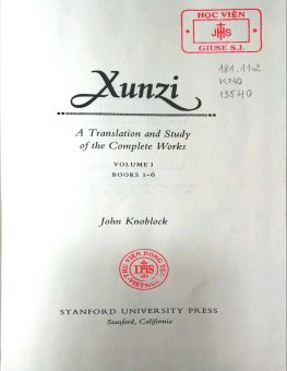 XUNZI: VOLUME 1 - BOOKS 1-6