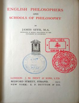 ENGLISH PHILOSOPHERS AND SCHOOLS OF PHILOSOPHY