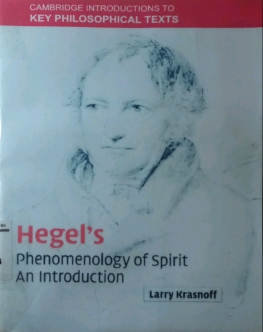 HEGEL's PHENOMENOLOGY OF SPIRIT