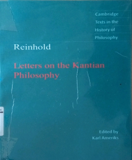 LETTERS ON THE KANTIAN PHILOSOPHY