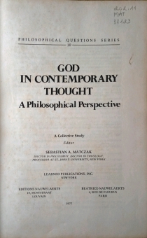 GOD IN CONTEMPORARY THOUGHT: A PHILOSOPHICAL PERSPECTIVE