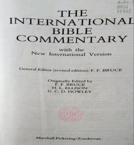 THE INTERNATIONAL BIBLE COMMENTARY