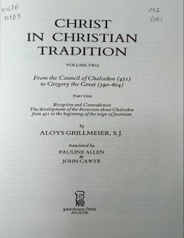 CHRIST IN CHRISTIAN TRADITION