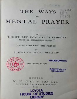 THE WAYS OF MENTAL PRAYER