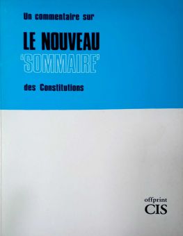 UN COMMENTAIRE SUR LE NOUVEAU 'SOMMAIRE' DES CONSTITUTIONS